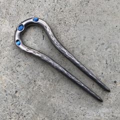 titanium hair sticks bule hole かんざし ヘアスティック アンティーク調