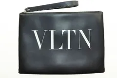 ヴァレンティノ ガラヴァーニ VALENTINO GARAVANI VLTN LOGO PRINTED CLUTCH BAG BLACK 2Y2P0299LVN ロゴ クラッチ バッグ レザー ブラック 【ブランド古着ベクトル】【中古】☆AA★●▲250525のサムネイル