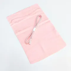 【夏用・絽】正絹 帯締め 帯揚げ セット ピンク s-5