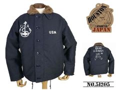 HOUSTON ヒューストン CUSTOM N-1デッキジャケット ユーズドWASHモデル(U.S.NAVY)日本製 NO.51205