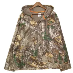 REALTREE ジップアップポリエステルパーカー フリースライナー リアルツリーカモ柄 メンズUS-XL hjc-0045