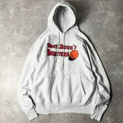 00s Champion 2段 カレッジ プリント リバースウィーブ スウェット フード パーカー XXL / 00年代 オールド チャンピオン トレーナー