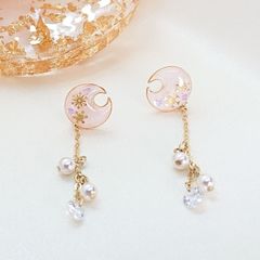 ✨春の新作✨月と星 2Way❣️ 小粒 イヤリングorピアス ✨オーダー可能