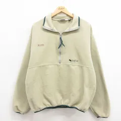 M/古着 コロンビア 長袖 ハーフジップ フリース ジャケット メンズ 90s イエローストーン 薄ベージュ カーキ 25sep04 中古 アウター