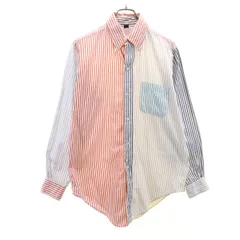 Brooks Brothers ブルックスブラザーズ 60s USA製 ヴィンテージ 6ボタン ストライプ柄 長袖 ボタンダウンシャツ 15 1/2 ホワイト 他 メンズ 古着