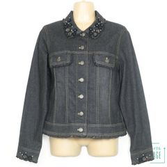 美品】ピンクハウス チュールレース セーラーカラーデニムジャケット