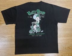 No.35.Betty  Boop/ベティーブープ/ワイドシルエット刺繍Tシャツ/ブラック/Lサイズ/新品未使用/サンプル品
