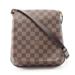 ルイ・ヴィトン LOUIS VUITTON ショルダーバッグ ミュゼットサルサ ロングストラップ ダミエエベヌ PVCコーティングキャンバス レザー ミ