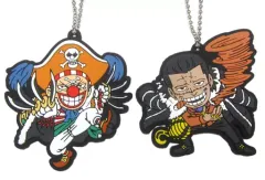 【中古】キーホルダー・マスコット(キャラクター) バギー＆クロコダイル 描きおろしラバーマスコットセット 「一番くじ ワンピース ONE PIECE ALL STAR」 N賞