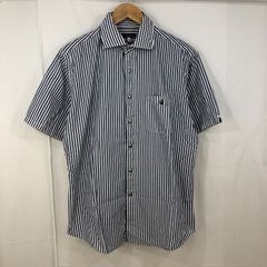 A BATHING APE アベイシングエイプ ストライプ 半袖シャツ ホワイト×ブルー Mサイズ