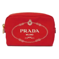 PRADA ポーチ 1N1840 赤 シルク