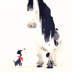 【福寿（2026年） - シュナウザー犬 No.3】ジークレー版画＊名入れOK！ 午年・馬・謹賀新年・賀正・新春・迎春・子犬・ペットロス・うちの子・記念日・アートポスター・犬の絵・犬のイラスト・ギフト・プレゼント