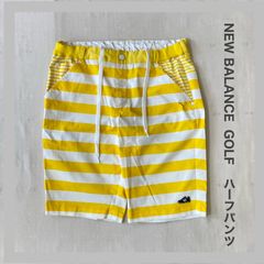 NEW BALANCE GOLF　ニューバランス　ハーフパンツ　ロゴ刺繍　NB　ボーダー　夏物　GOLF　ゴルフウェア　ゴルフパンツ　メンズ　5