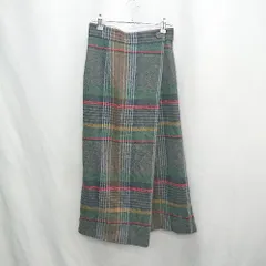 ◇ ⊇ GALLARDAGALANTE チェック柄 ロング丈 タイト スカート サイズ1 グレー グリーン ブラック レディース E  【1503060001974】