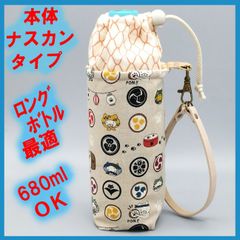 ペットボトルホルダー★祭りネコ 網代(あじろ)赤Ｌ●ボトルカバー●４層保温保冷シート●本体ナスカン