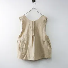 美品 サマンサモスモス Samansa Mos2 ウール混前後着ギャザーベスト F＼ベージュ ジレ 羽織り ギャザー トップス【2400014579833】