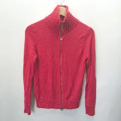 ◇ LE CIEL BLEU カシミア ロゴ入り 長袖 ニットパーカー サイズ38 レッド ブラック レディース E  【1406050074708】のサムネイル