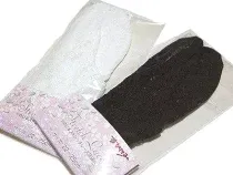 レース足袋 のびるストレッチレース足袋 こはぜのない靴下タイプ フリーサイズ  白／黒