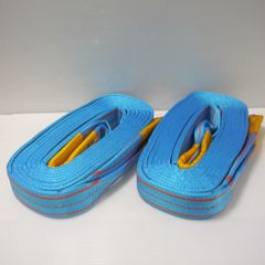 テザック ブルースリング 4E75X8.0 未使用 2本セット 使用荷重3.2t 長さ8.0m 幅75mm ⅣE両端アイタイプ ⅣE75×8m  JIS4等級 両端アイ形 TESAC≡DT5995