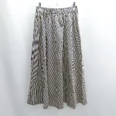 ◇ Θ corail コライユ ストライプ柄 ウエストゴム ロング フレアー スカート サイズF ネイビー系 ベージュ レディース E  【1501160047724】