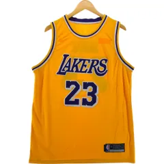 古着 ナイキ NIKE NBA LOS ANGELES LAKERS ロサンゼルス レイカーズ メッシュ ゲームシャツ レプリカユニフォーム メンズM相当/eaa533089