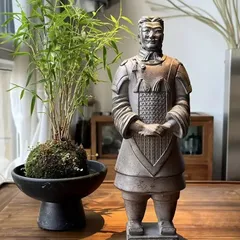 古代中国 兵馬俑 陶器製 約100cm 等身大の約1/2スケール 古代中国 兵馬俑 陶器製 約100cm 等身大の約1/2スケール 古代