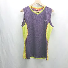 ◇ ⊂ ◎●未使用● NIKE ナイキ ブランドロゴプリント ビブス タンクトップ サイズL パープル イエロー系 メンズ E  【1501160015044】