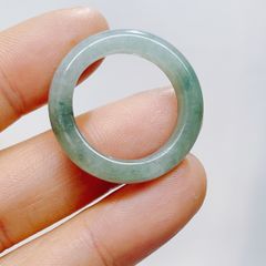 【新入荷】本翡翠保証‼️天然翡翠漂花リング／指輪　男女兼用　サイズ18.9mm