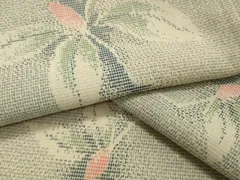 平和屋着物＊夏物　紗紬　草花文　正絹　逸品　CAAS2250gh