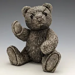 純銀張 英国 スターリングシルバー ホールマーク テディベア 彫刻 くま