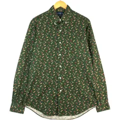 古着 ラルフローレン Ralph Lauren CUSTOM FIT 総柄 長袖 ボタンダウンシャツ メンズM相当/eaa588790