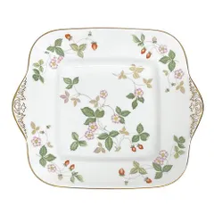 ウェッジウッド ワイルドストロベリー ブレッド&バター プレート 未使用品 角皿 四角 スクエア B＆Bプレート WEDGWOOD 食器 ブランド【中古】