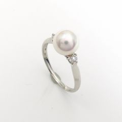 プラチナ！あこや真珠リング【1本限り！】