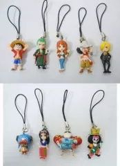 【中古】ストラップ(キャラクター) 全9種セット 「ワンピース ワールドコレクタブルフィギュアミニストラップ(新世界ver.)」 セブンイレブン限定