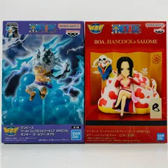 【飾磨店】 中古 フィギュア ワンピース ルフィ(ギア5)＆ボア・ハンコック 2体セット ワールドコレクタブルフィギュア 2体セット 【703】