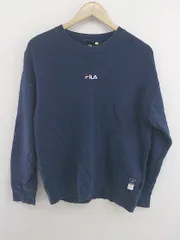 ◇ FILA フィラ 長袖 トレーナー サイズM ネイビー メンズ P  【1302280006758】