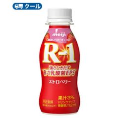 明治プロビオヨーグルト R-1 ドリンクタイプ ストロベリー 112g×12本【クール便】　ドリンクヨーグルト　まとめ買い　明治特約店
