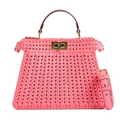 FENDI フェンディ ピーカブー アイシーユー スモール ピンク べっこう FENDI - FENDI アイシーユー スモール ピーカブー ピンク