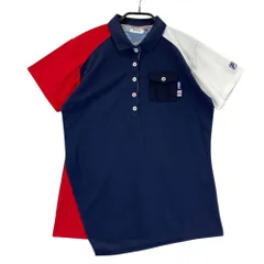 サイズ：L FILA GOLF フィラゴルフ  半袖ポロシャツ  ネイビー系 [240101458148] ゴルフウェア レディース ストスト
