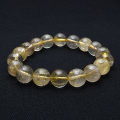 ゴールドルチルクォーツ 9.5-9.7mm 内径16cmゴールドコッパー混 - メルカリ