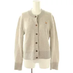 メゾンキツネ MAISON KITSUNE BABY FOX PATCH FITTED CARDIGAN カーディガン ニット M グレー /DF ■OS