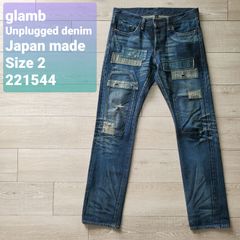 美品　T.M.T.　パッチワーク　ダメージ加工　ペイント　赤耳　デニム　ジーンズ 美品T.M.T.パッチワークダメージ加工ペイント赤耳デニムジーンズ