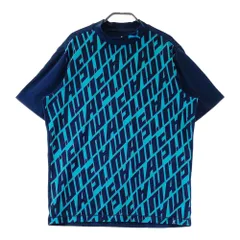 サイズ：XL PUMA GOLF プーマゴルフ  モックネック 半袖Tシャツ ロゴ柄 ネイビー系 [240101397906]# ゴルフウェア メンズ ストスト