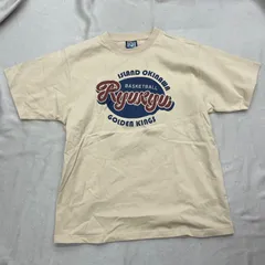 琉球ゴールデンキングス　ロゴ プリント Tシャツ　M ベージュ　半袖　バスケットボール　バスケ　スポーツ　コットン　沖縄　RYUKYU GOLDEN KINGS