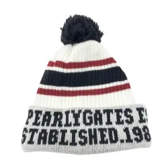 PEARLY GATES パーリーゲイツ  ぽんぽん付きニット帽  ホワイト系 FR [240101535343] ゴルフウェア ストスト