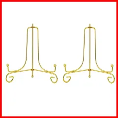 【人気商品】【在庫処分】【特価商品】【在庫セール】【特別セール】ゴールドプレートスタンド アイアン 皿立 写真立て 本立て 6号 (2個セット)