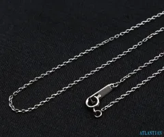 サージカルステンレスネックレス4面カット（1.1ｍｍ）あずきチェーン（40cm)