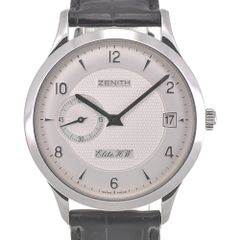 値下 ゼニス ZENITH 01.1125.650/02 クラスエリート スモールセコンド デイト 手巻き メンズ 良品 箱・保証書付き D#139380
