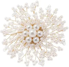 【次回入荷予定なし】8cm ホワイト 大きめ華やか 入園 ママ セレモニー レディース 結婚式 入学 卒業 パール ブローチ フォーマル コサージュ Coollooda