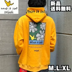 【MARK GONZALES/マークゴンザレス】リラックスFIT裏起毛プルパーカー what it isNt ワットイットイズント ゴンズ パーカー 裏起毛 ストリート スケーター メンズ レディース イエロー 2H7-64347 新品 未使用 送料無料